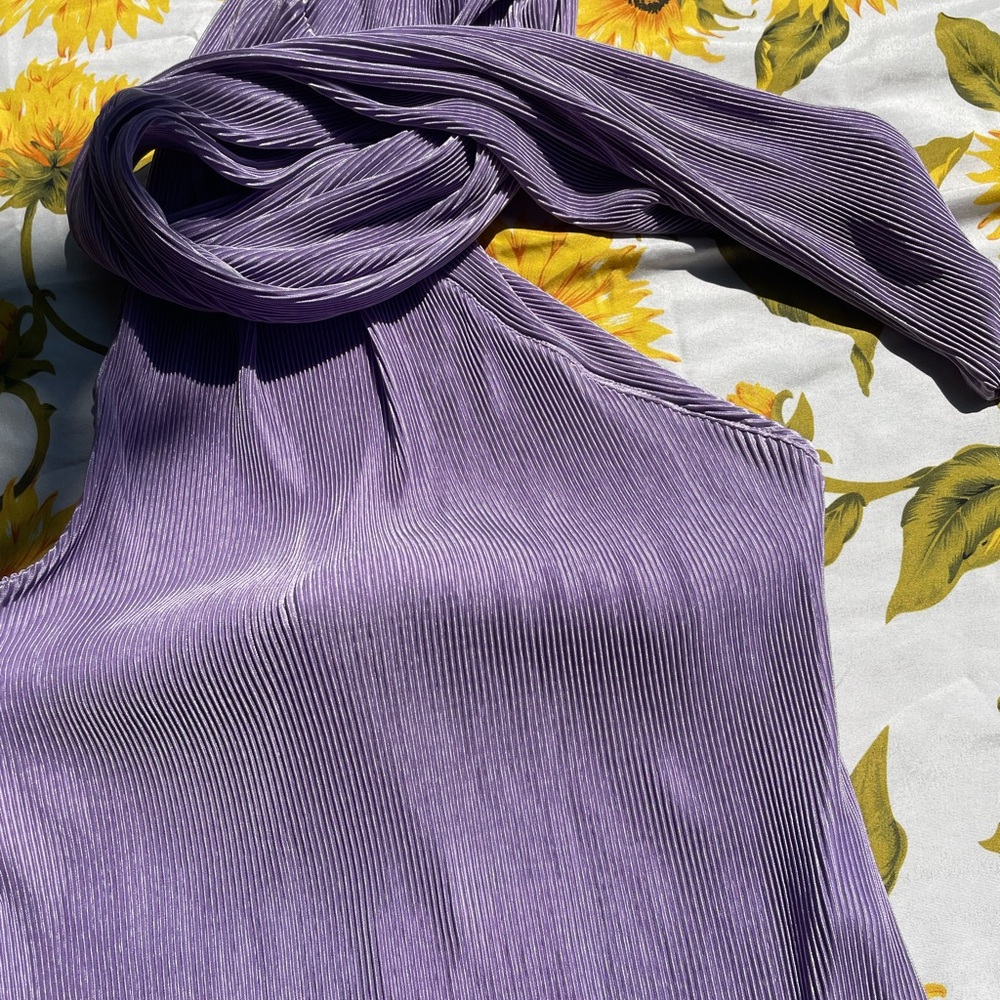 Hello Molly Lavender Pleated Mini Dress NWT